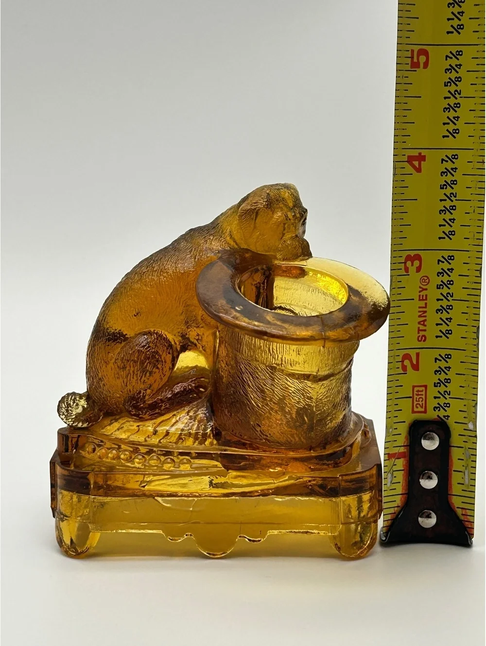 EAPG Belmont Glassworks Dog and Hat Toothpicks Holder- late 19th centurey